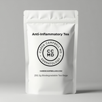 CCMD Anti-Inflammatory Tea front label, dermatologist-curated herbal tea from Caren Campbell MD Dermatology in San Francisco