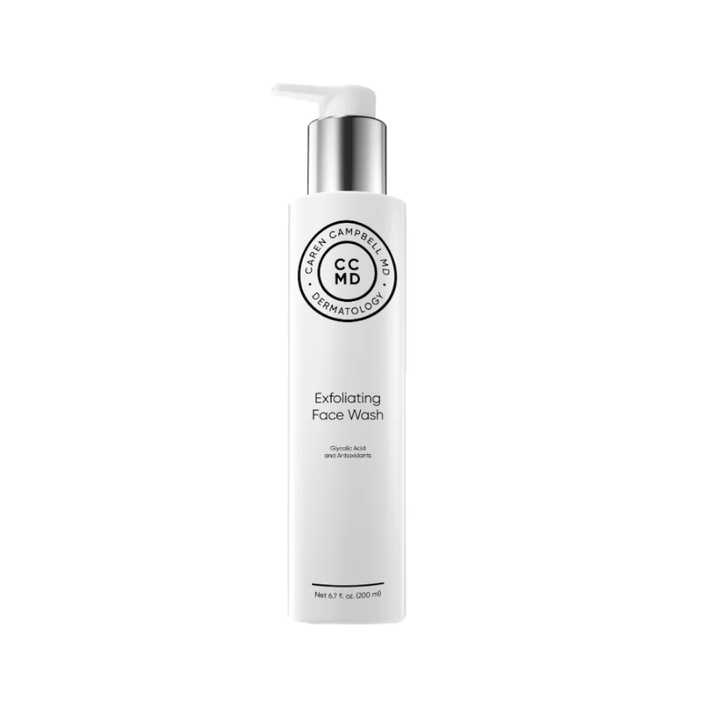 CCMD Glycolic Exfoliating Cleanser, dermatologist-formulated glycolic acid cleanser for acne and pigmentation by Dr. Caren Campbell