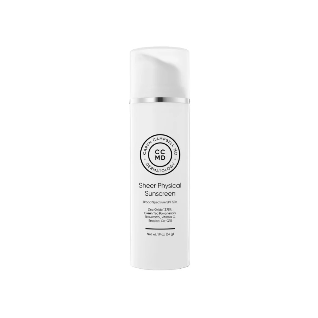 CCMD Sheer Physical Sunscreen, dermatologist-formulated physical SPF for daily sun protection by Dr. Caren Campbell, San Francisco